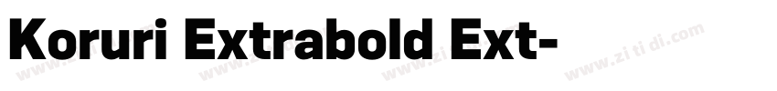 Koruri Extrabold Ext字体转换